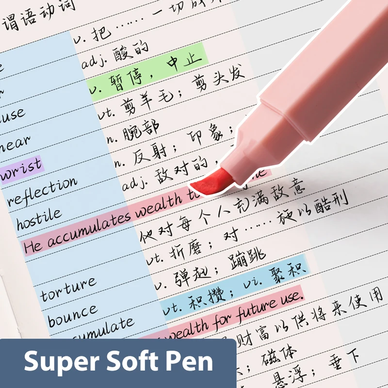 Маркеры двухсторонние флуоресцентные, 6 шт./компл.