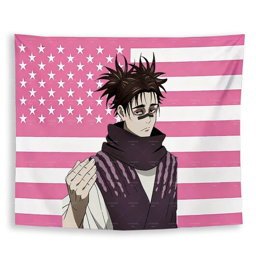 1pc J-Jujutsu K-Kaisen C-Chousou American Flag Wall Art Decor - Wall Hanging for Bedroom, Dorm & Anime Fan Home Collection