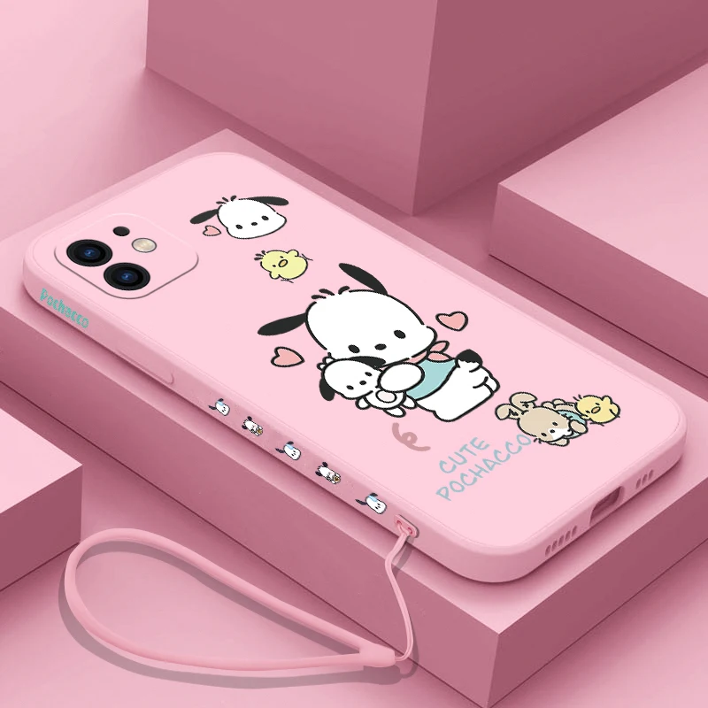 Стильный чехол для телефона Sanrio, для Samsung Galaxy S24 S23 S22 S21 S20 Ultra Plus FE S10 4G S9 S10E Note 20 10 Plus с ремешком