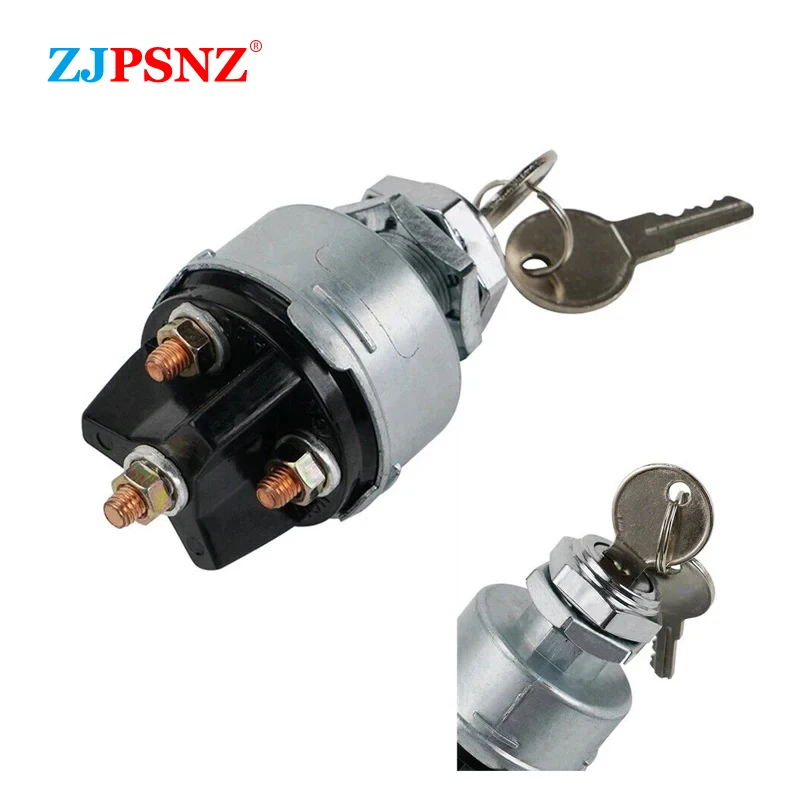 

JK417 Car Ignition Starter Switch For Tractor Tuning Truck Metal Switch Replacement 4 Position w/ 2 Keys On Off 12V Universal