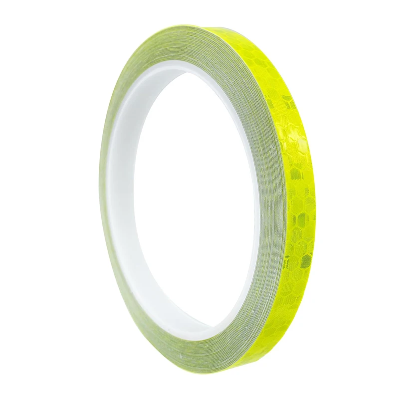 Roadstar 1cmx8m Fluorescent Yellow Reflective Sticker Warning Tape for Bike Bicycle Car - High Visibility Reflector Tape