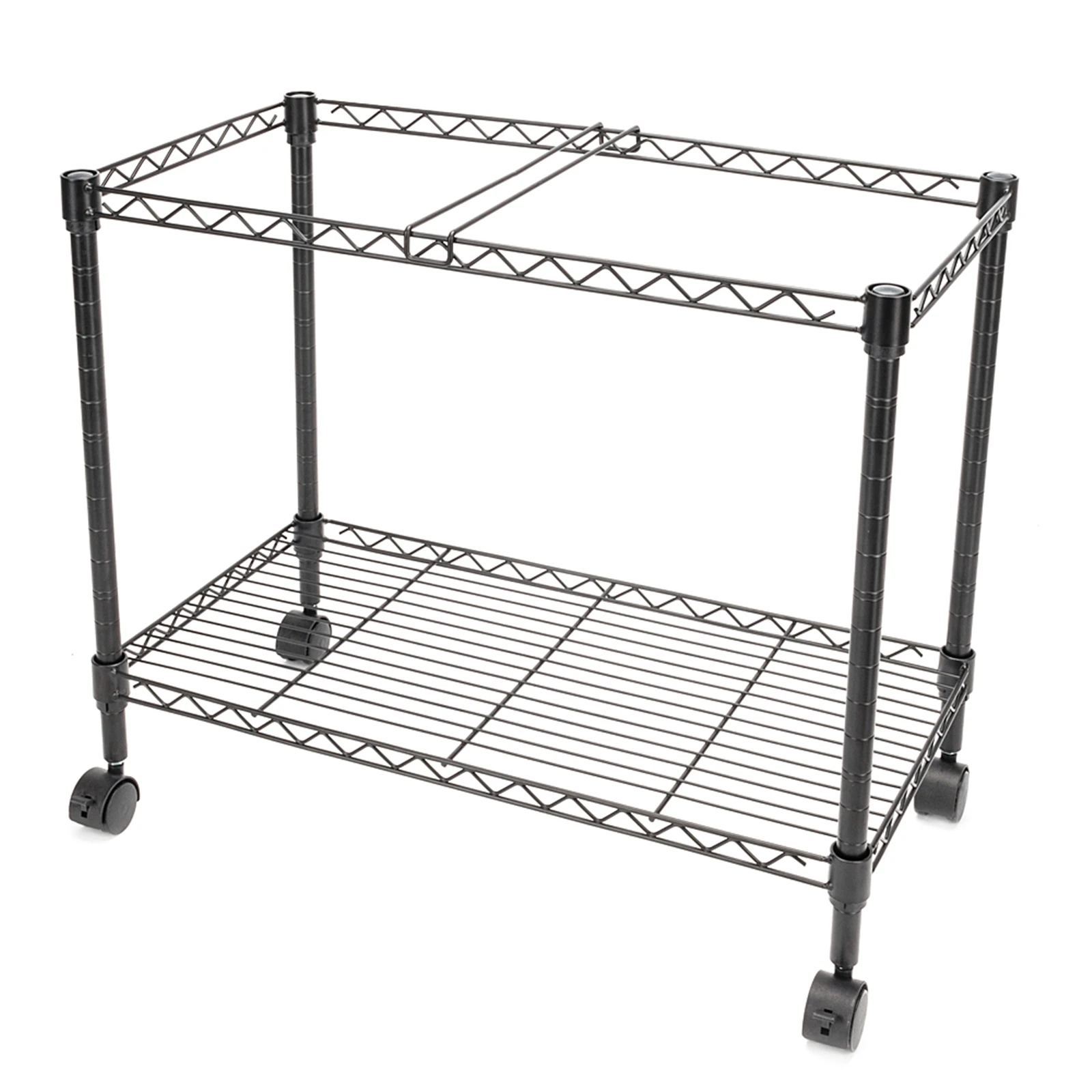 

Single Tier Metal Rolling Mobile File Cart 23.6 x 12.6 x 18" Black