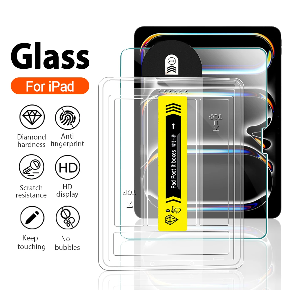 Screen Protector Tempered Glass For Ipad 10 9 10th 9th Generation Pro 13 12.9 11 M4 M2 Air 5 4 3 Mini 6 7th 8th 10.2 Accessories