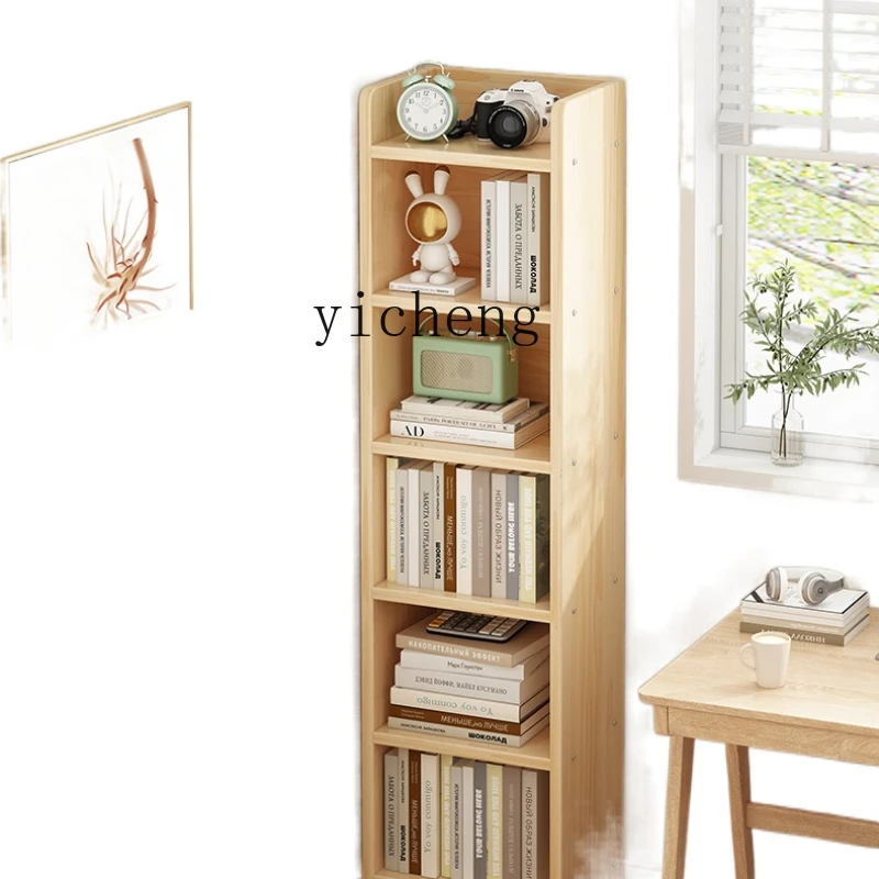 

YY Solid Wood Bookcase Free Combination Floor Bookshelf and Storage Shelf Children Display Rack