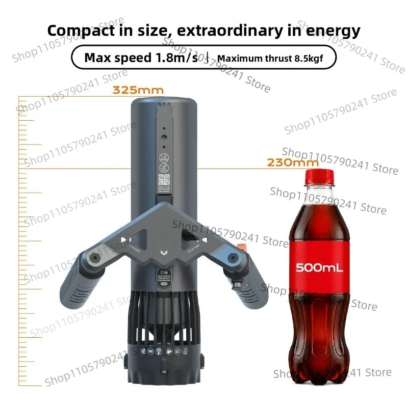 High-Thrust Underwater Thruster, 60m Waterproof Portable Diving Power Equipment Marine Propeller Accessories