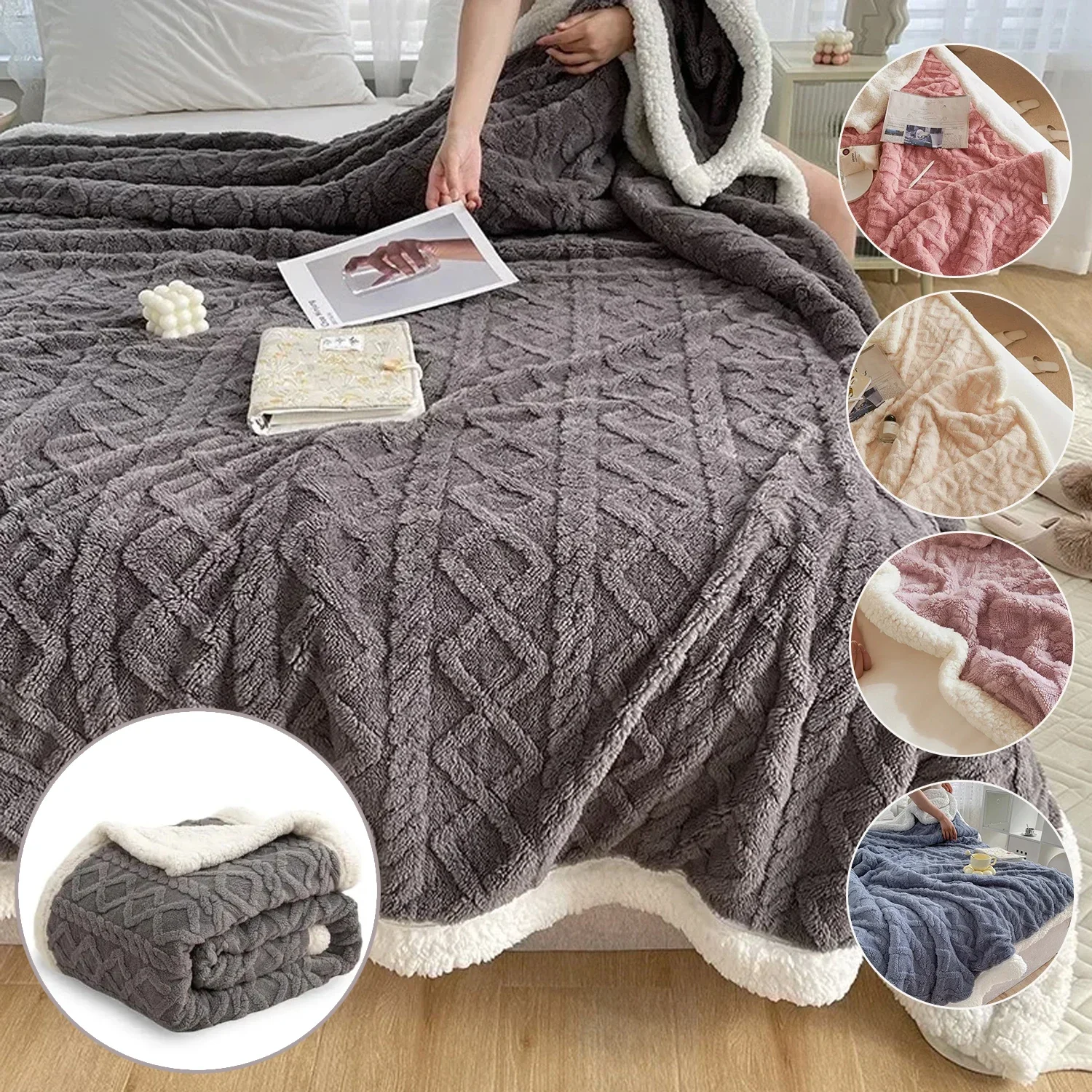 

New Winter Warm Plush Duvet Cover Small Blanket Blankets for Beds Lambswool Blanket Coral Flannel Sofa Cover Blanket 담요