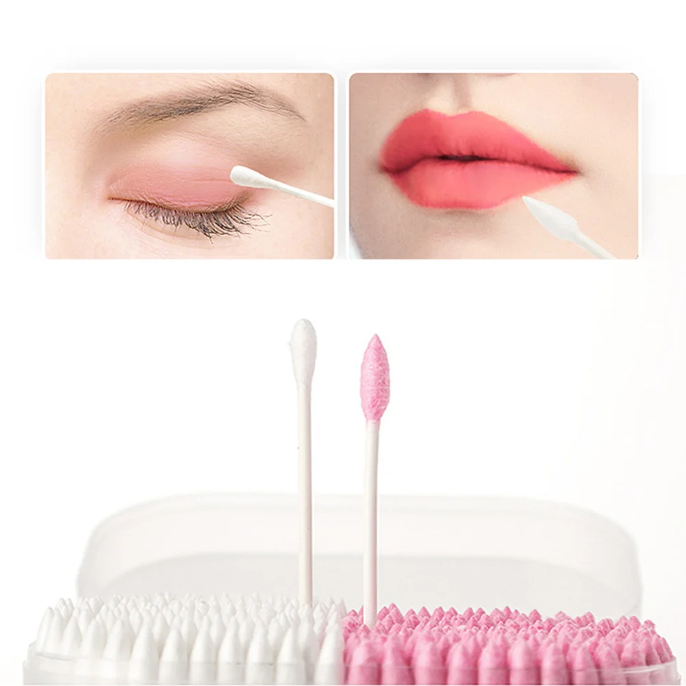 2 Packs/600 stks Wattenstaafje Schoonheid Accessoires Wattenstaafjes Oor Lepel Make-up Tool Oogschaduw Applicators