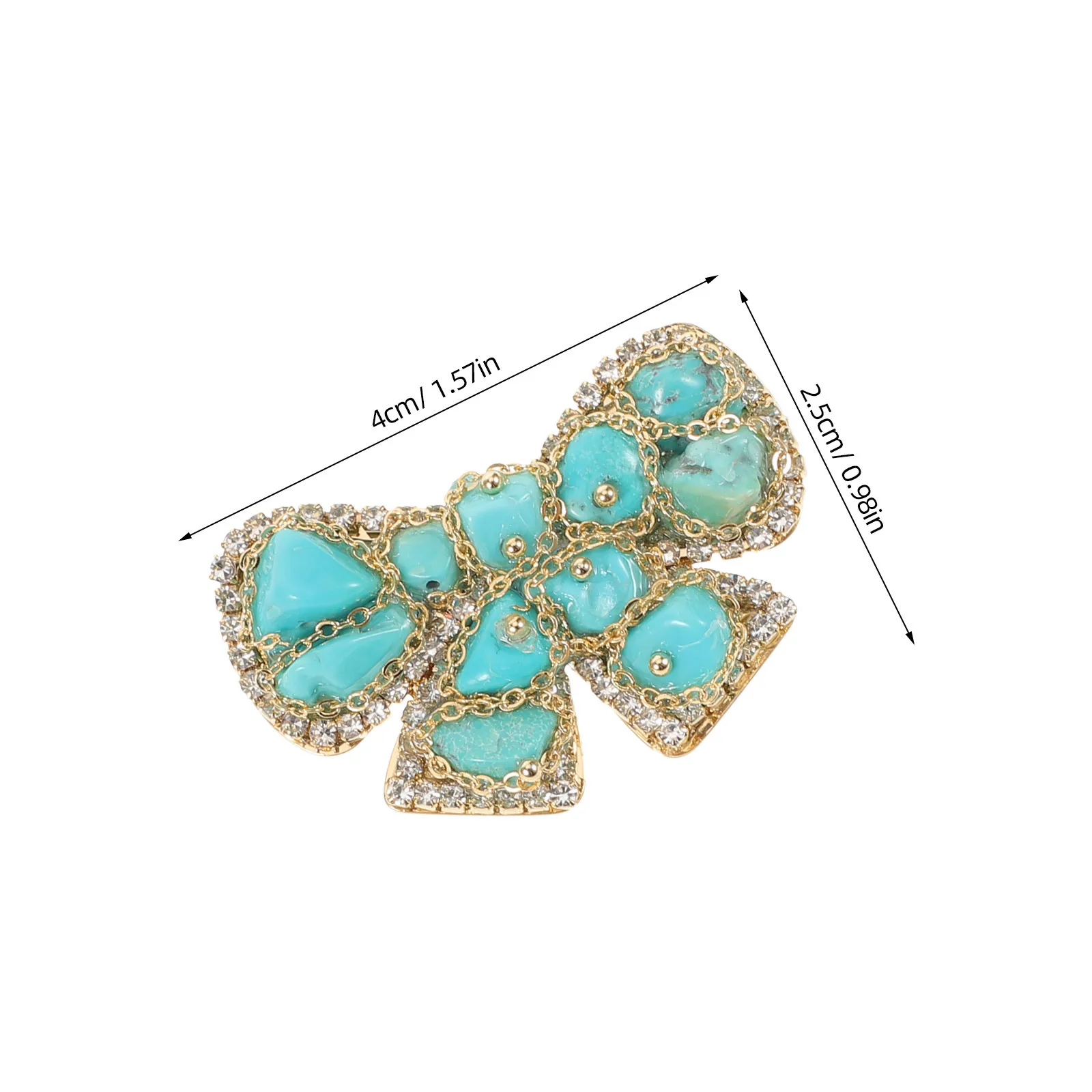 الفيروز القوس بروش المرأة بروش دبوس للسترات قمصان فساتين القبعات الدعاوى حقائب الظهر الملابس والاكسسوارات الموضة