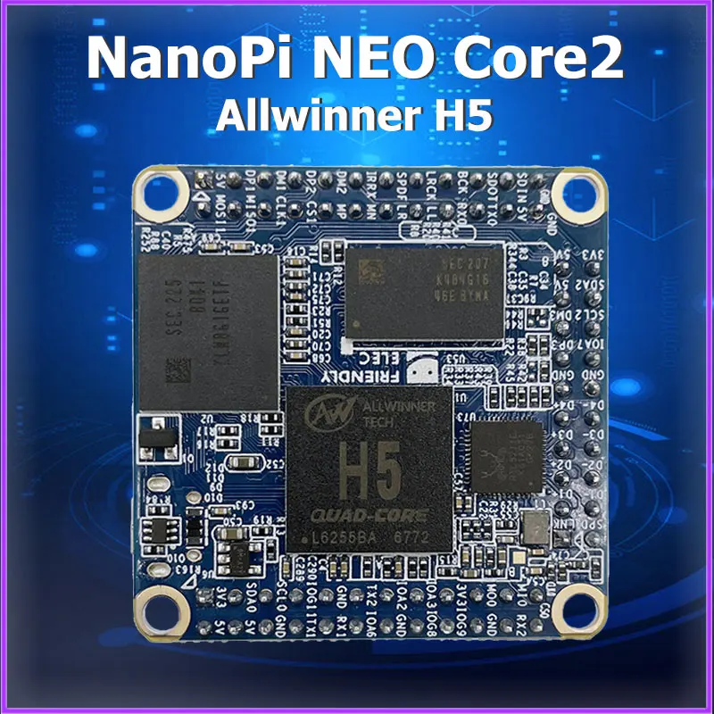 

NanoPi NEO Core2 512 Мб DDR3 ОЗУ Allwinner H5 макетная плата четырехъядерный процессор A53 системная плата Ubuntu