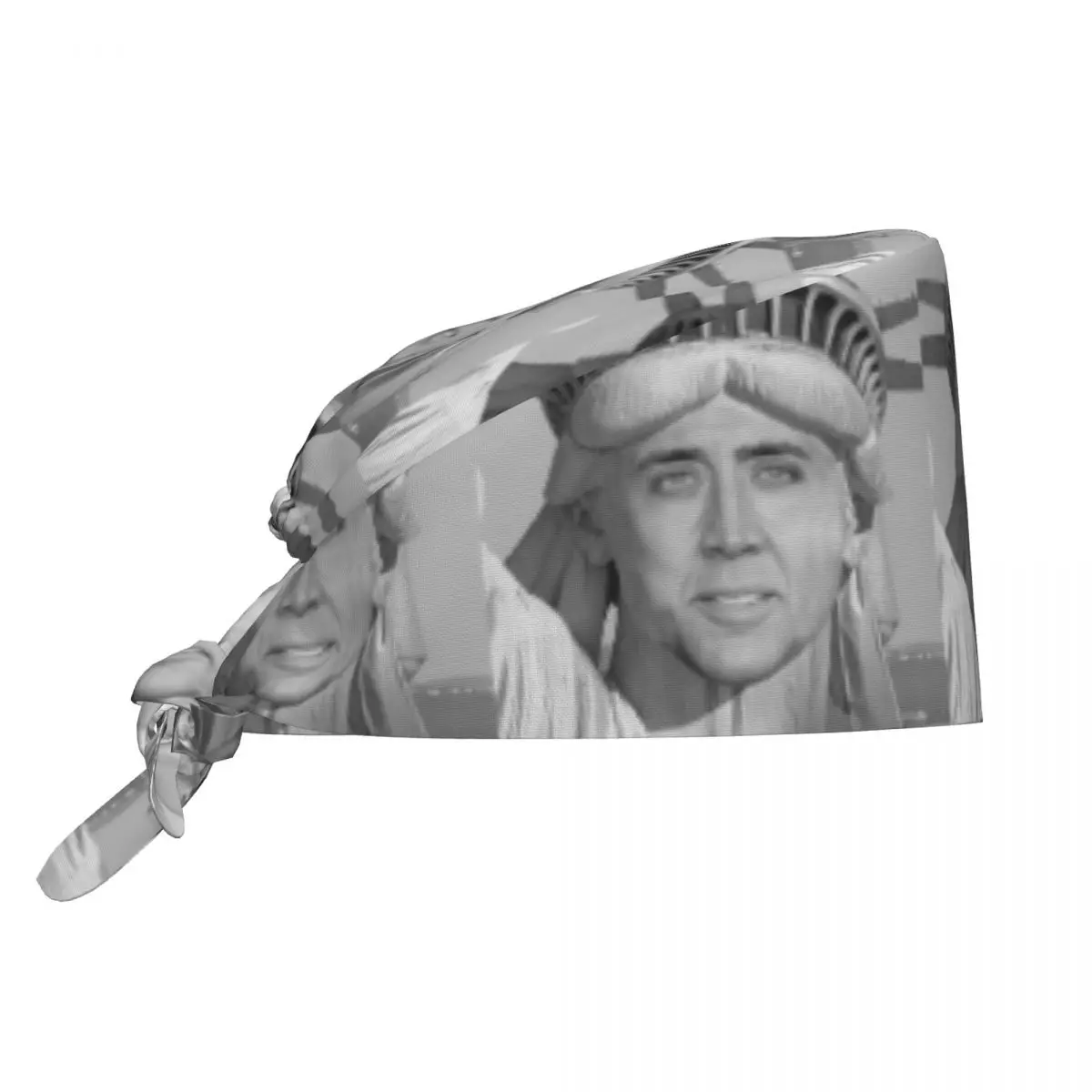 Nicolas Cage-gorro exfoliante de dibujos animados para el rostro, gorro quirúrgico Retro de belleza para mascotas, agencia de cuidado de mascotas, gorros de trabajo médico veterinario