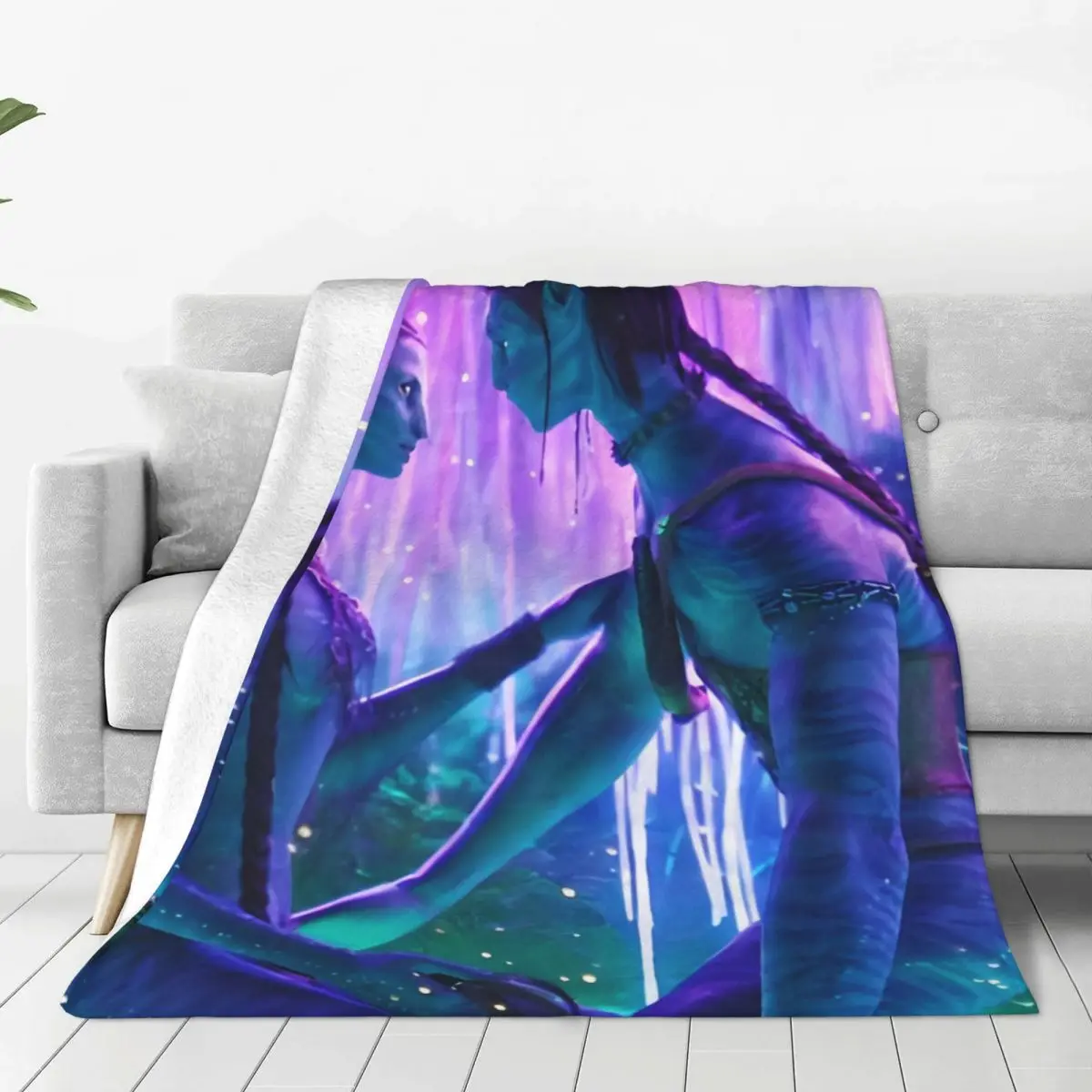 Movie Avatar The Way Of Water Blankets Soft Warm Novelty Plush Throw Blanket For Couch Chair Sofa Bed Camping Flannel Bedspread