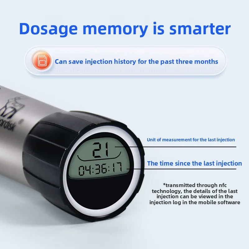 ChiJiaoDr عرض كنور القلم 6 الرقمية قلم حقن الأنسولين NFC الذاكرة جرعة حقنة المنزلية الجلوكوز في الدم Novopen 3 مللي