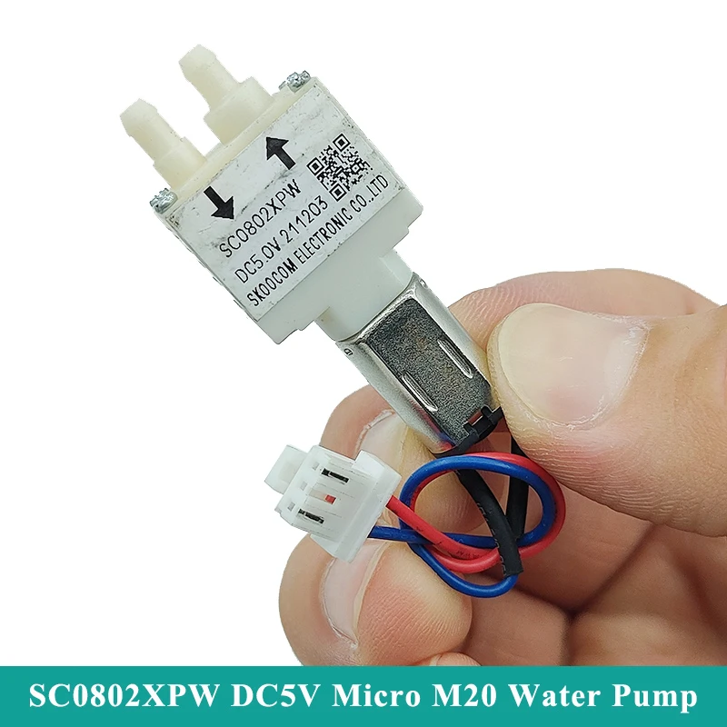 SKOOCOM SC0802XPW Micro Water Pump DC 3V 3.7V 5V Small Mini M20 Diaphragm Self-priming Suction Pump for Sweeping Robot Cleaner