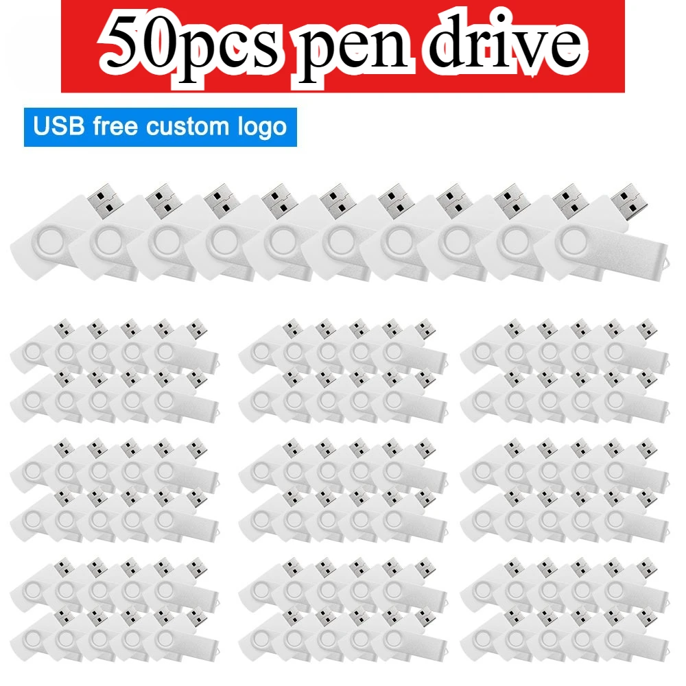 50 unids/lote Color USB 2,0 unidad Flash USB 8GB 16GB 32GB 64GB memoria USB 1GB 2GB 4GB Pendrive para teléfono inteligente/PC personalizado