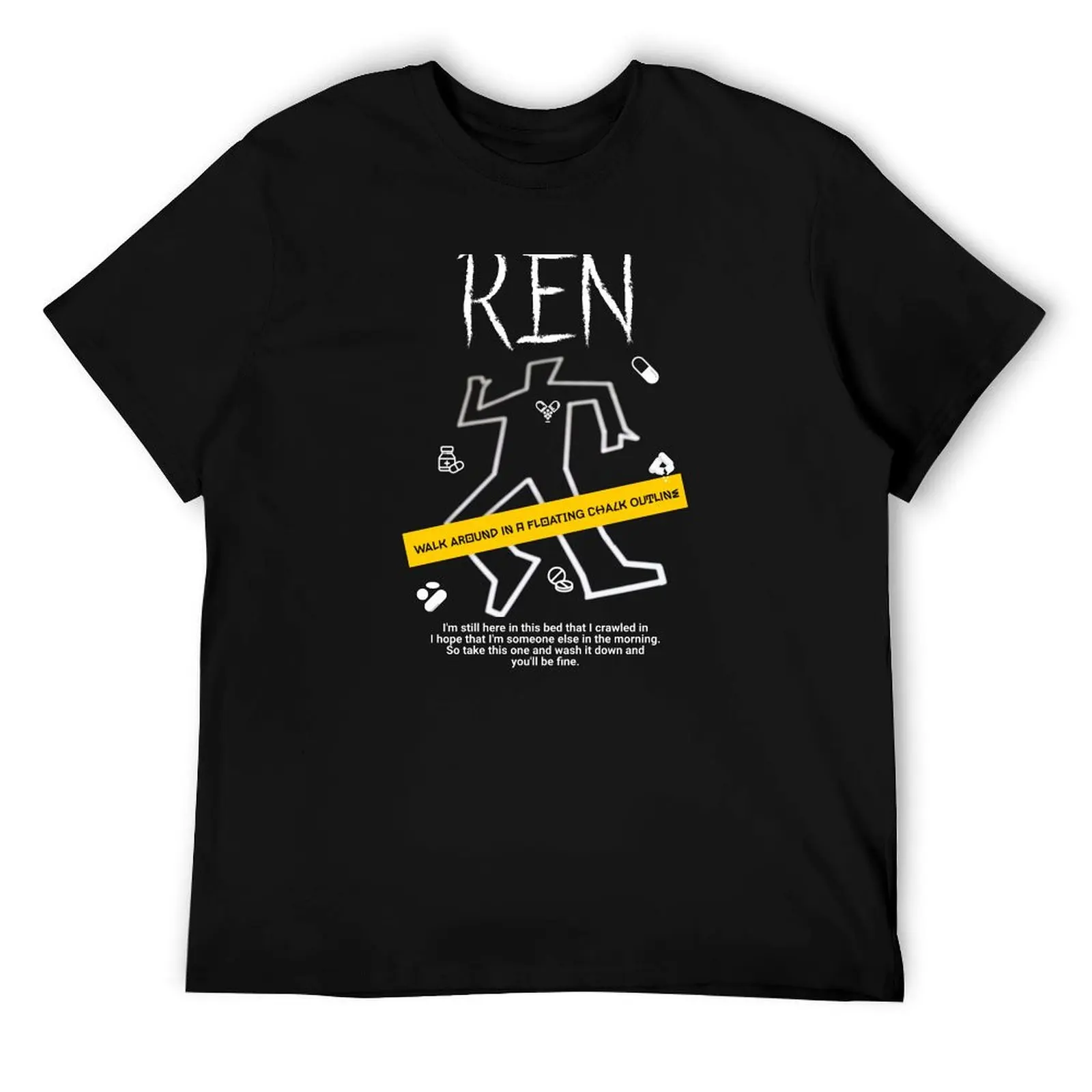 

Hi Ren Gill Chalk Outlines Renegade Merch Hi Ren Gill Lyrics Merch Shirt Рэп-музыка Ren Fan Busking Футболка из Великобритании