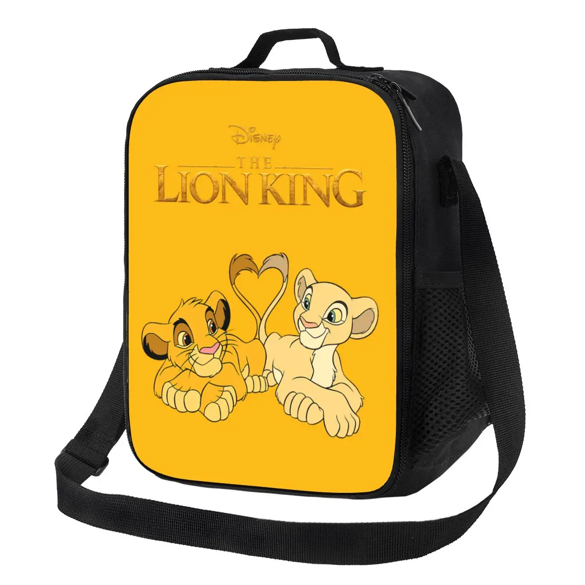 Custom The Lion King Simba And Nala Thermal Insulated Lunch Bag Women Lunch Container for Outdoor Picnic Bento Food Box