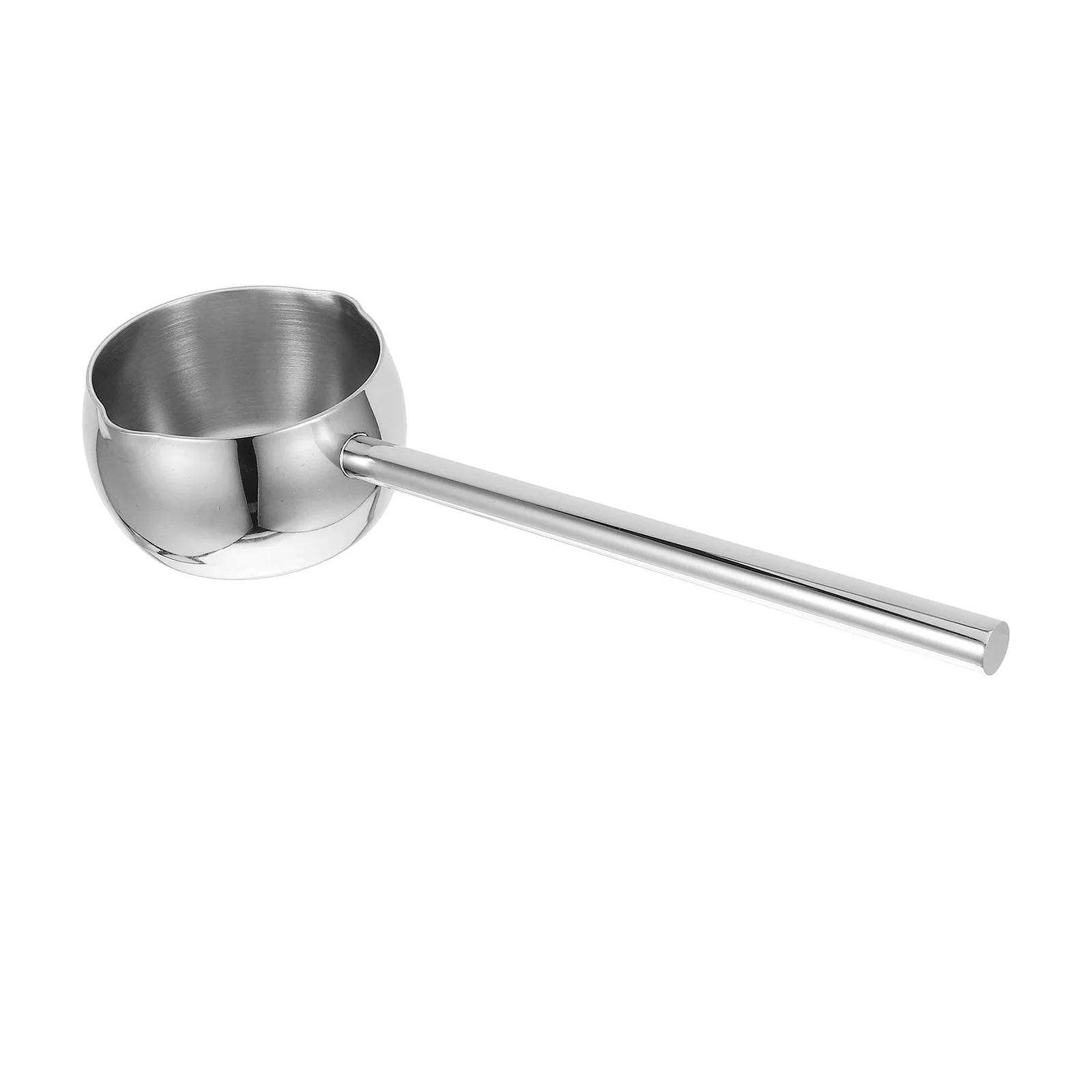 

Mini Stainless Steel Oil Pot 500ml Butter Warmer Saucepan Precise Pour Spout Cooking Pan Safe Long Handle Small Portable Pot