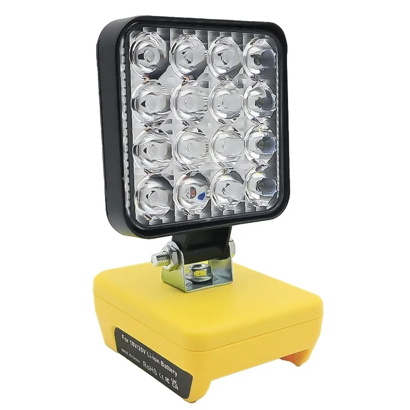 Led Light For Dewalt For Milwaukee 18V 20V Battery Portable Spotlight Cordless Outdoor Work Fishing Handheld Emergency Tool Lamp