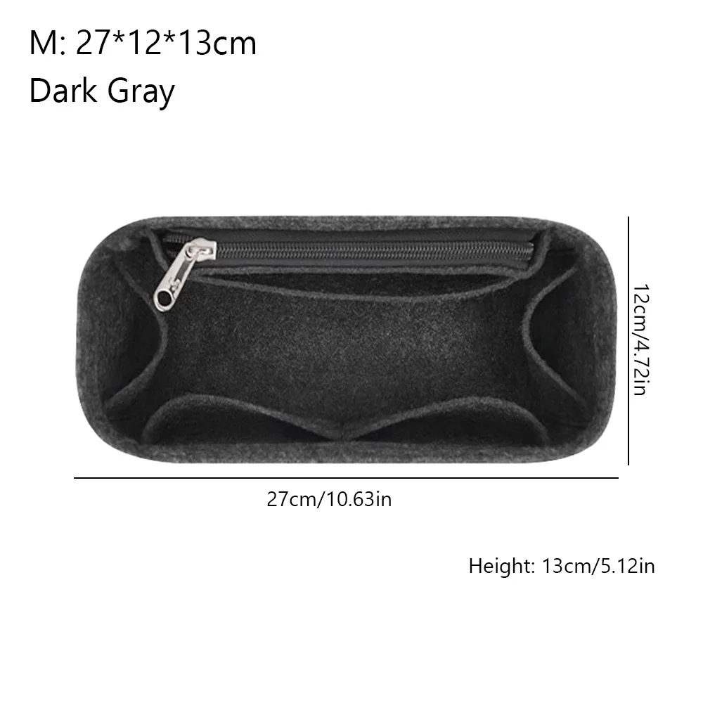Bolso de fieltro, bolsa de inserción, bolsa de gran capacidad, soporte, forro para monedero, organización de almacenamiento, organizador de bolsa multibolsillo para rompecabezas Loewe