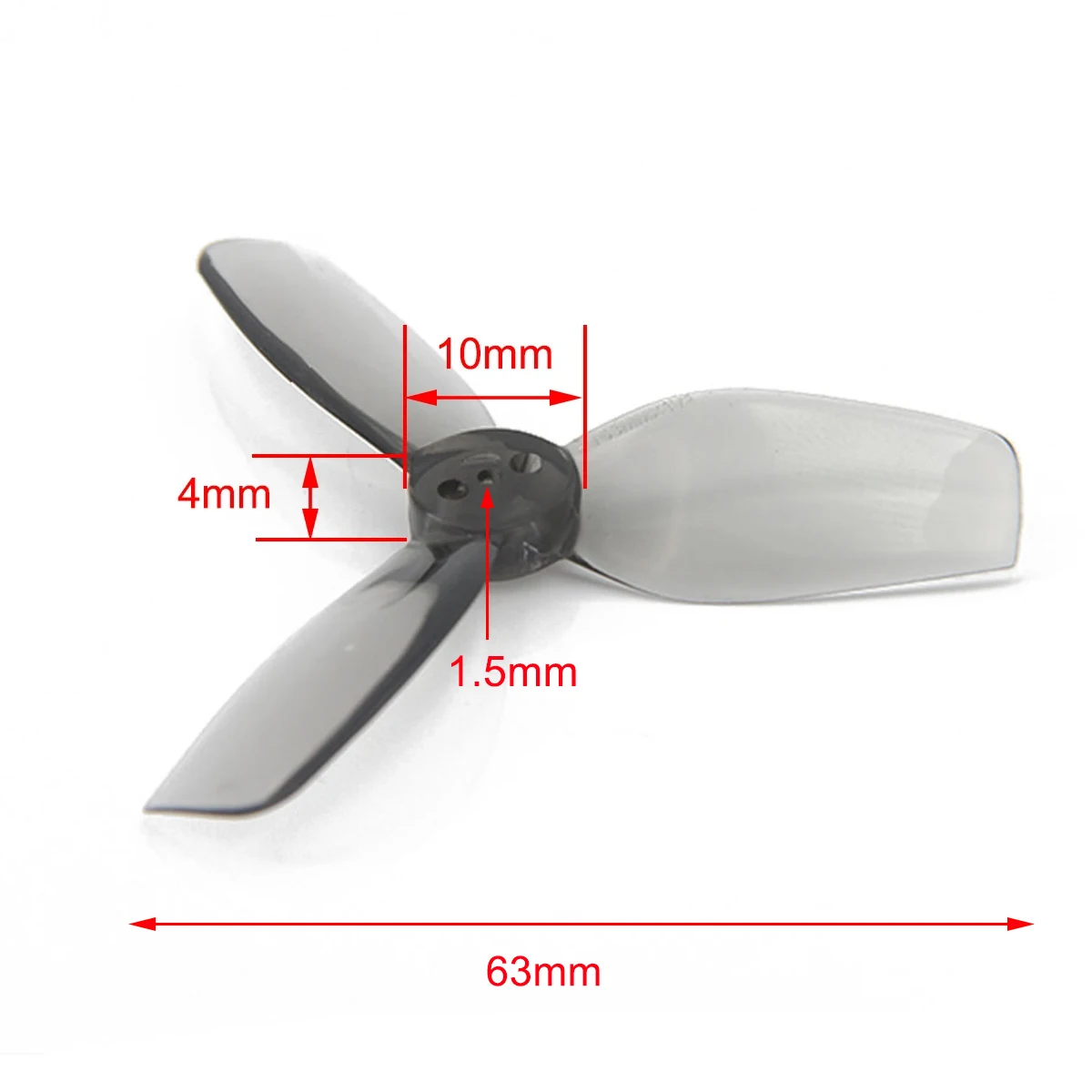 NEEBRC 2CW 2CCW 2.5inch 63mm 3-Blade PC Ducted Propellers for FPV Racing Drone Freestyle Mini Plane DIY Upgrade Parts