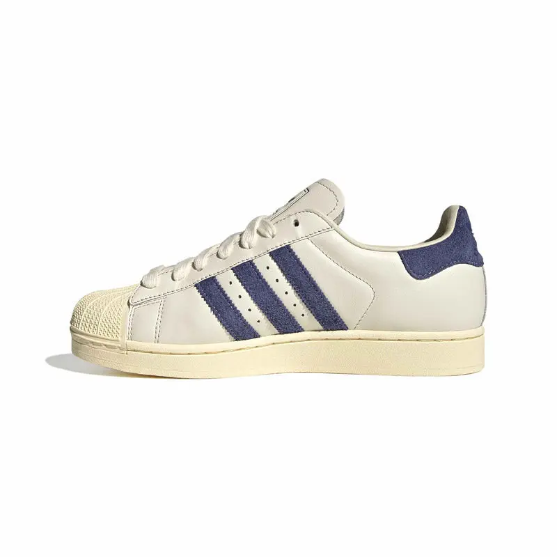 Adidas Originals SUPERSTAR II KZ6732 Men Low‑Top Skate Shoes Off‑White Blue Leather Upper Rubber Outsole Shell Toe Sneakers