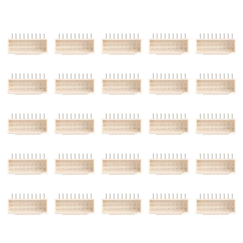 Y42A-25Pcs BTC BCH LTC ZEC ETH DCR Miner Connector 2X9P Male Socket Curved Needle Suitable For Asic Miner Antminer S9 Z11