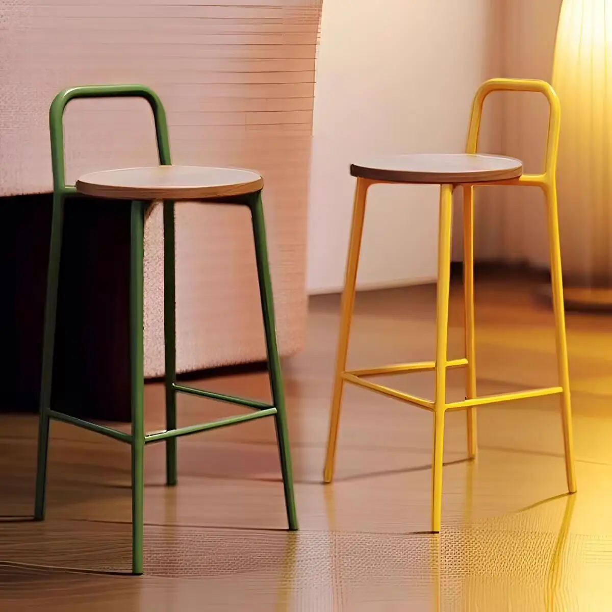 

Ultralight Ergonomic Bar Stool Designer Nordic Luxury Modern Recliner Bar Stools Ancient Sturdy Metal Banqueta Home Furniture