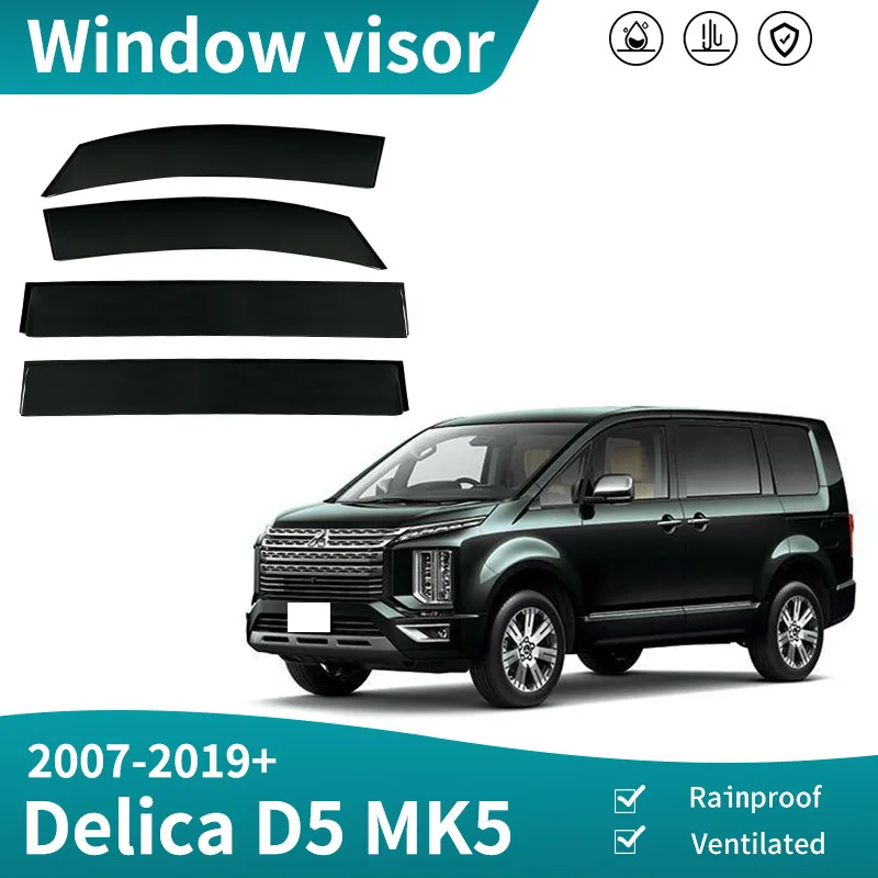 

For Delica Window visor Weather Shield Side Window Deflector Car windshield weather shield Car accessories