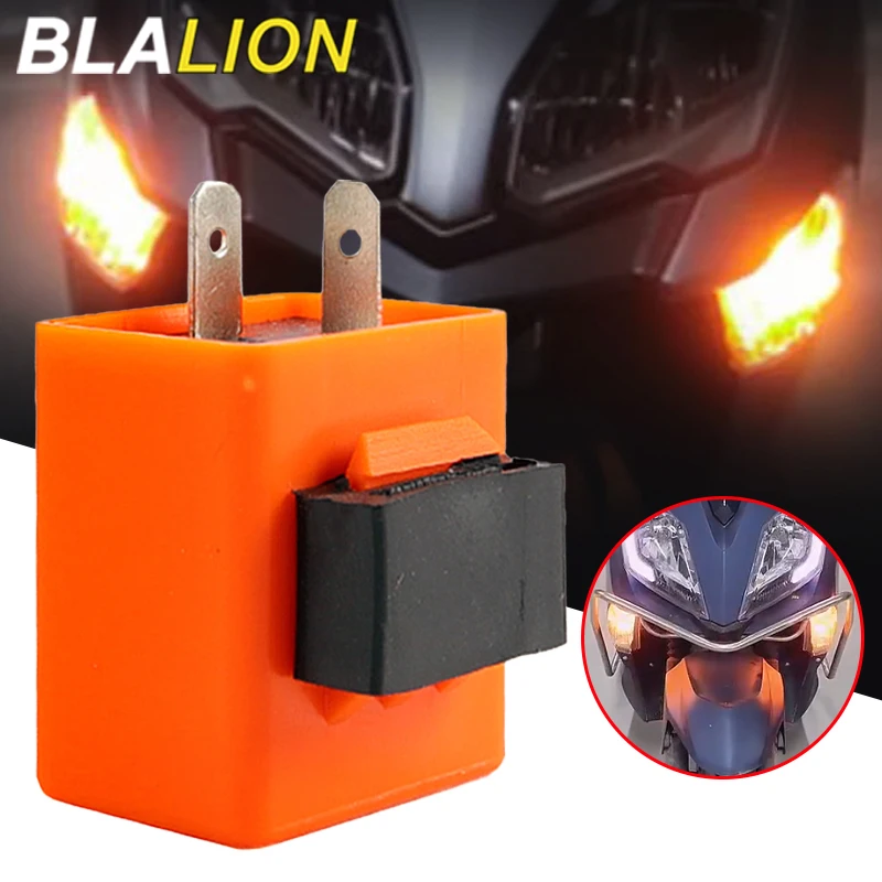BLALION 2 Pin LED Flasher Relay 12V Adjustable Frequency Turn Signals Blinker Indicator Relays For Moto Motorbike Accessories