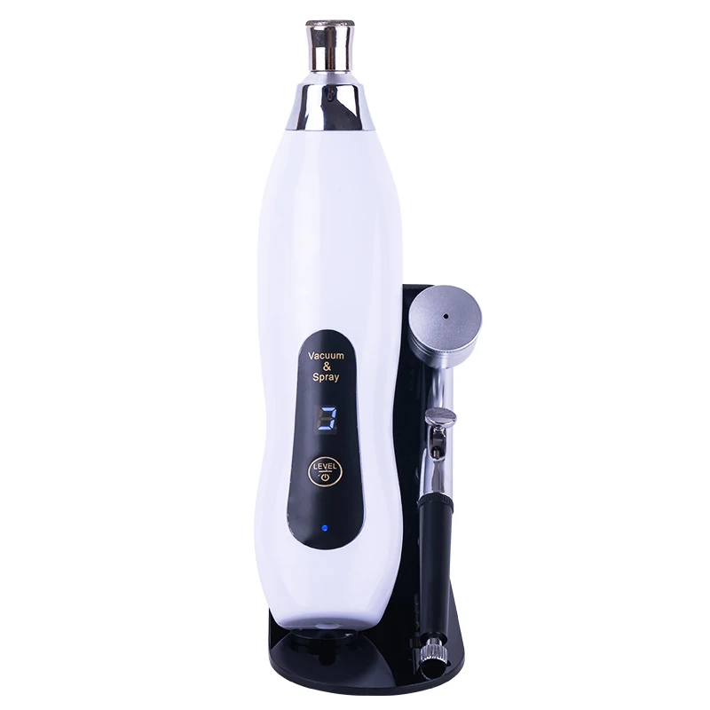 مقشر جسم الوجه المتقدم مع 9 رؤوس قابلة للتبديل، رذاذ مرطب للتقشير، العناية بعلامات التمدد، شحن USB محمول