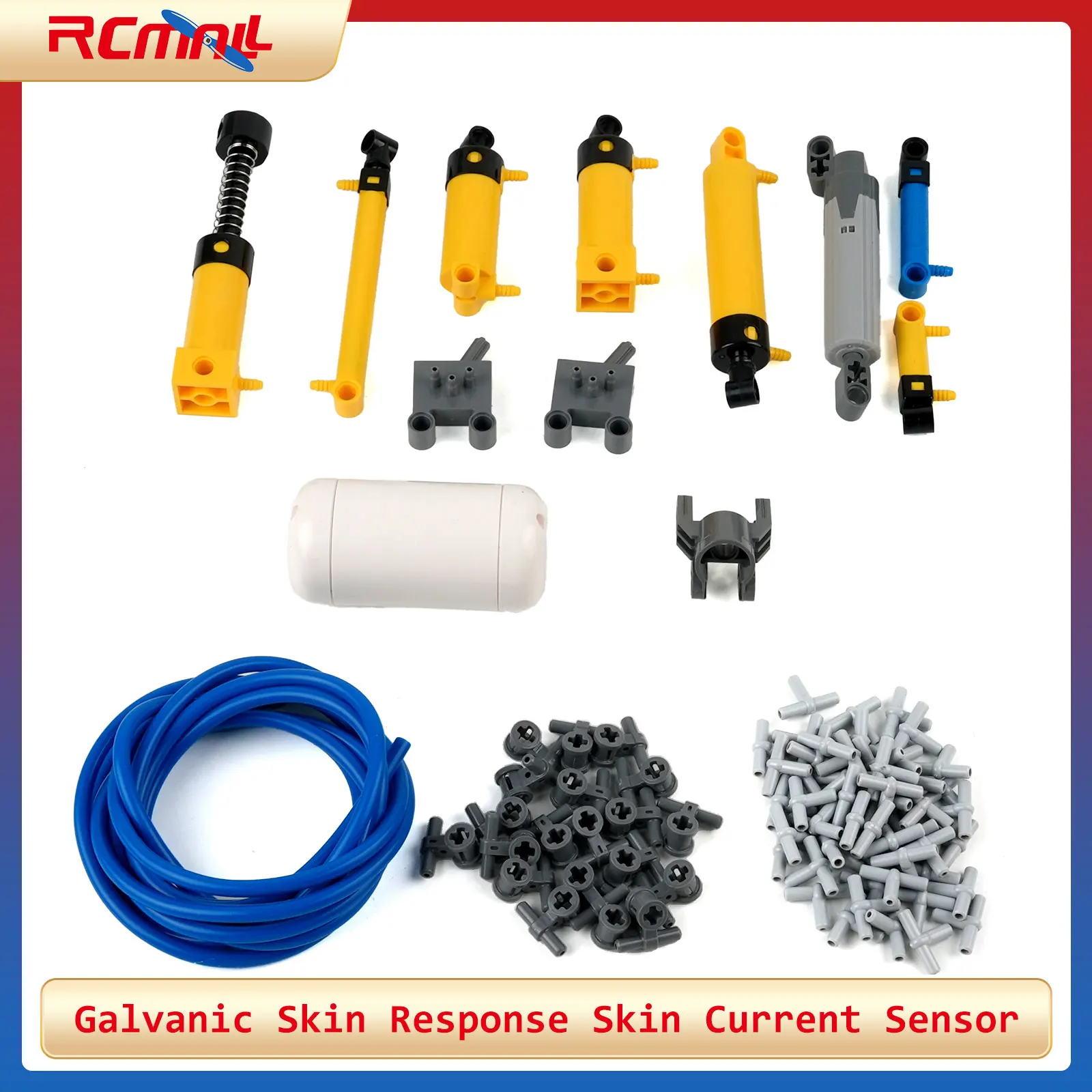 

83 шт. комплект пневматических строительных блоков MOC, технический шланг, воздушный насос, бак, толкатель, переключатель, поршень 42043 47225 61904 9641