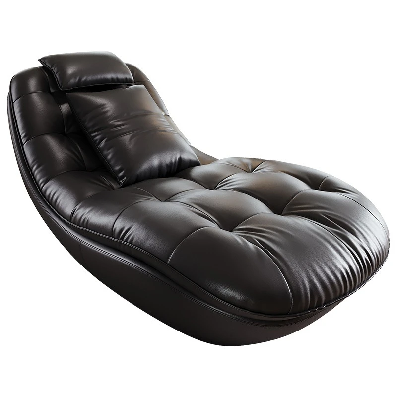 Guowei Single Recliner Sofa Living Room Bedroom Lazy Sofa Can Be Laid On or Sleeped