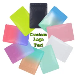 200PCS Flat Aluminum Foil Ziplock Packaging Bag DIY Matcha Snack Coffee Sugar Spice Jewelry Customize Logo Gift Storage Pouches