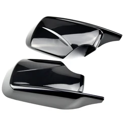 For BMW E46 E39 4 Door 3 Series 1998-2005 High Quality Door Rearview Mirror Cover Cap Side Black 2021 M3 M4 Style