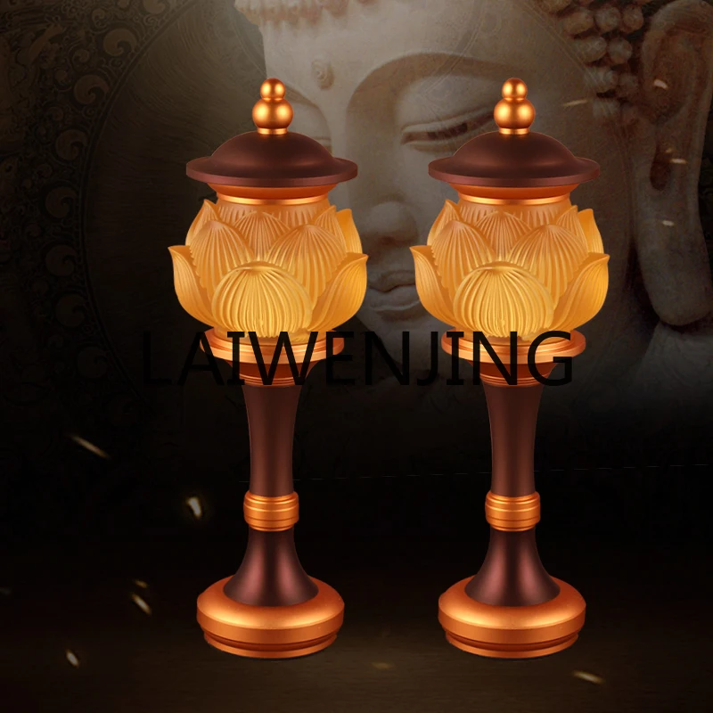 Buddha Buddha Lamp Led Colorful Lotus Lights Household Plug-in Guanyin Pilot Lamp Lotus Lamp