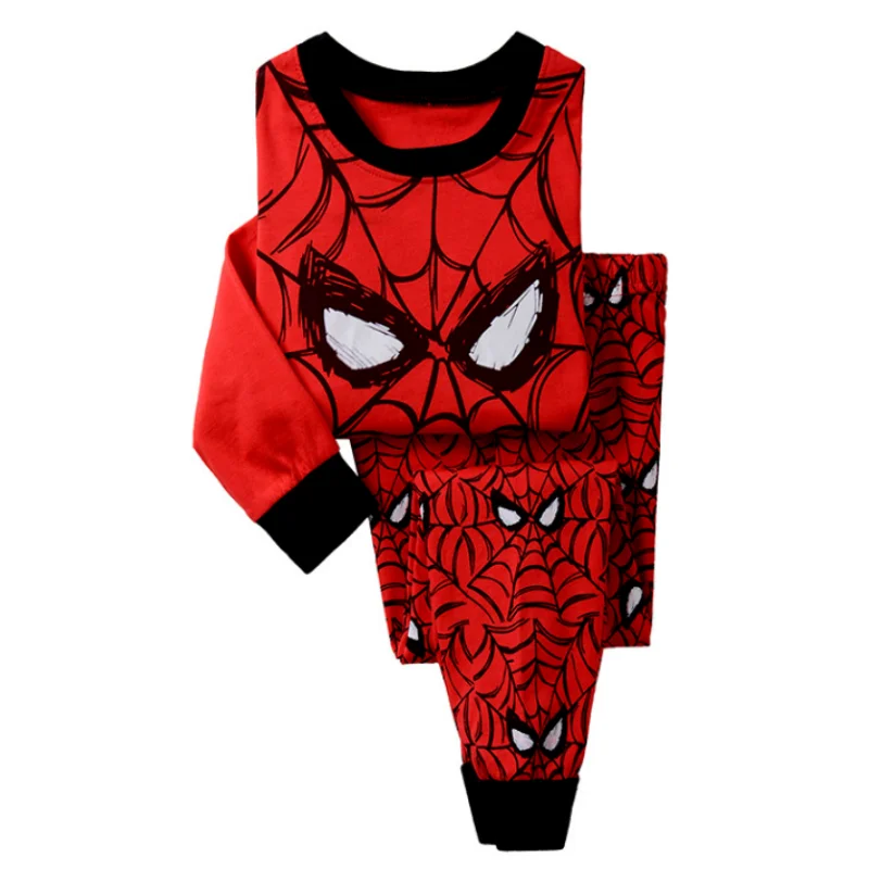 High Quality kid\'s Pajamas Set Avengers Spider Peter Parker cos Boy Cartoon Longsleeved Pajama and pajama suit for kids gift