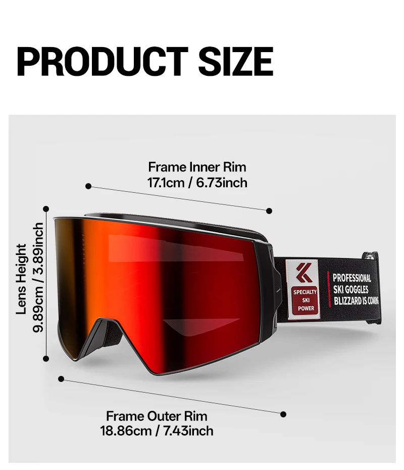 KAPVOE Antibeschlag-Skibrille, Skaten, Snowboard-Zubehör, Schneemobil, UV400, photochrome Outdoor-Wintersport, Fahrradbrille – Detail 29