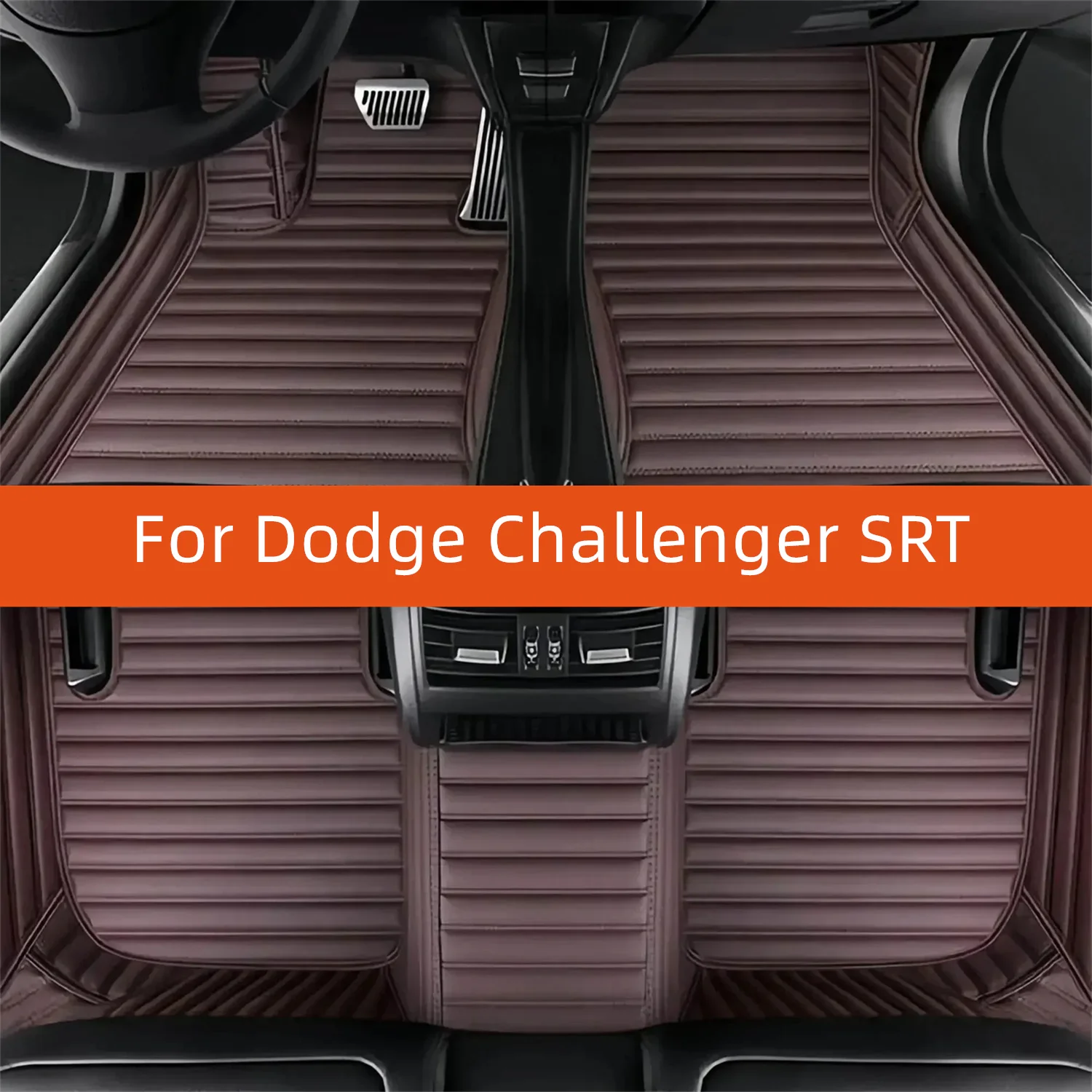 

Custom Leather Car Floor Mat For Dodge Challenger SRT 2012 2013 2014 2015 2016 2017 2018 2019 2020 Car Mat Interior Accessories