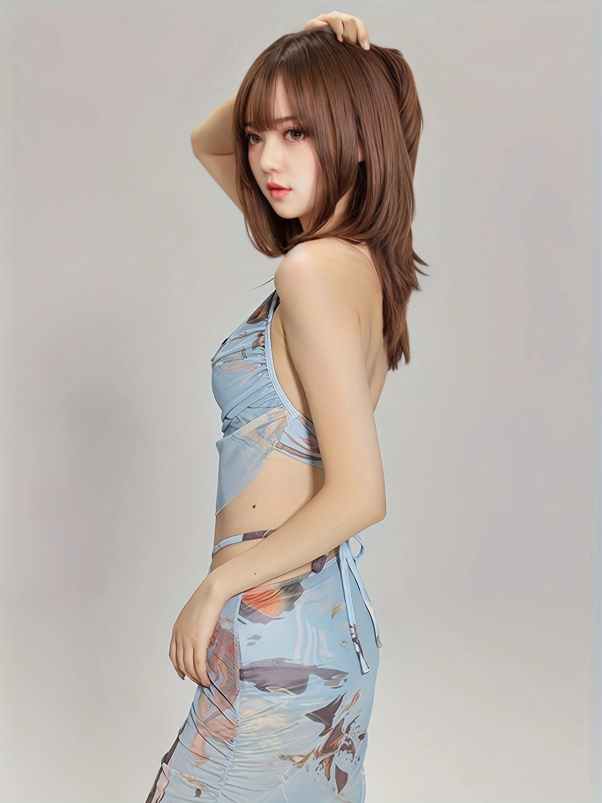 57.09in Slim Body Anime Doll, Flat Chest Lifelike TPE Figure, Realistic Skin, Movable Skeleton, Sexy and Elegant Shape