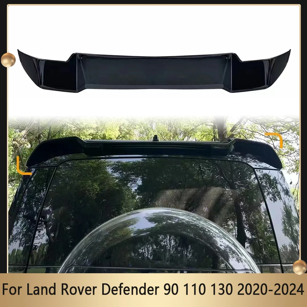 

Car Roof Spoiler Gloss Black Surface Rear Trunk Wing ABS Material Tail Spoiler For Land Rover Defender 90 110 130 2020-2024