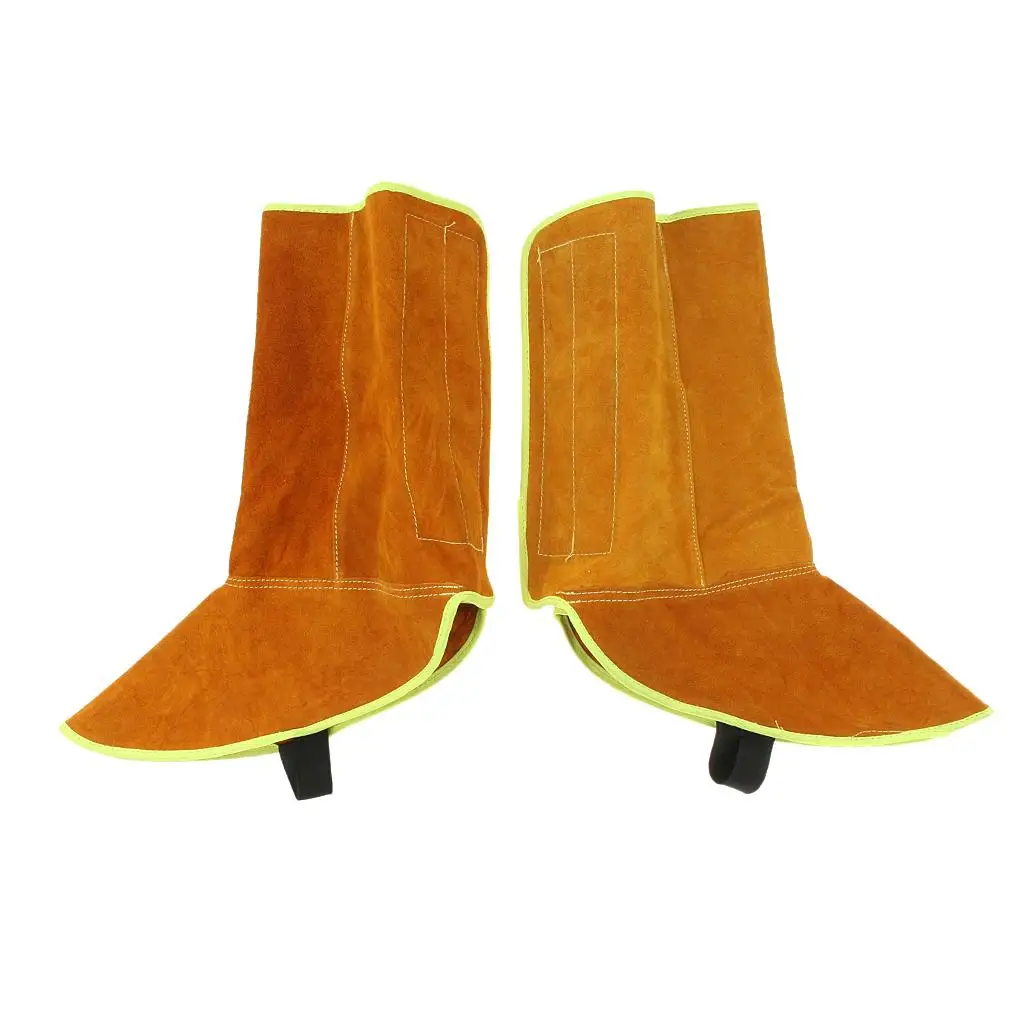 Par de capas de proteção para soldagem de couro forrado de proteção