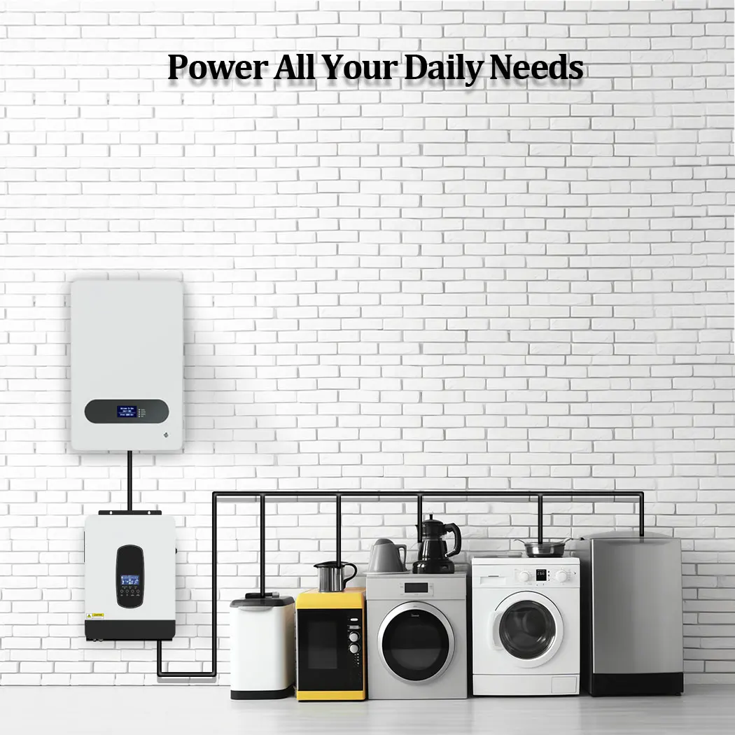 Y&H 1.8KW 3KW 하이브리드 태양광 인버터 12V 24V 220V 순수 정현파 인버터 MPPT 80A 태양광 충전 컨트롤러 오프그리드 인버터 썸네일 5