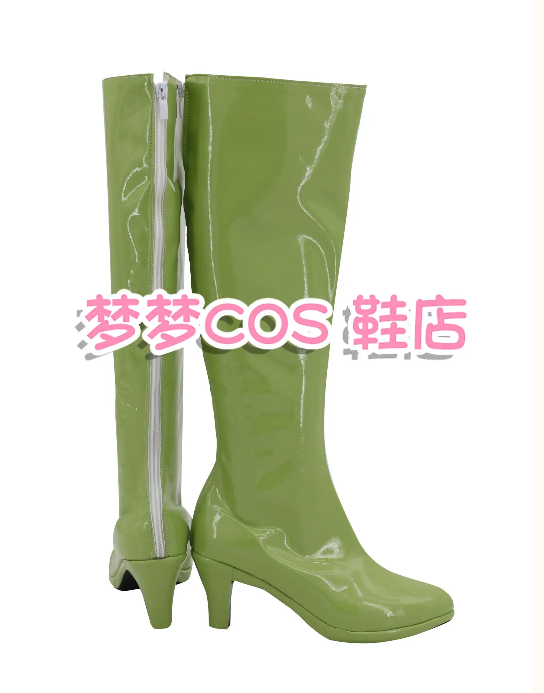 Nico Robin Anime Cosplay chaussures Halloween carnaval fête femmes vert bottes en cuir PU