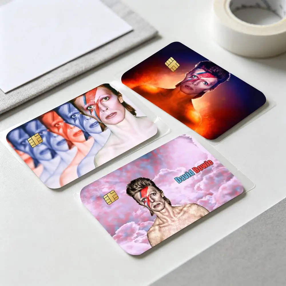 Retro Singer David Bowie Card Stickers for Bank Access Protective Waterproof Film Cover Sticker Surprise Gift