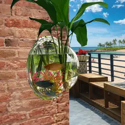 Fish Tank Clear Transparent Wall Mounted Acrylic Creative Flower Pot For Home Accessories Gardening Aquário Montado Na Parede