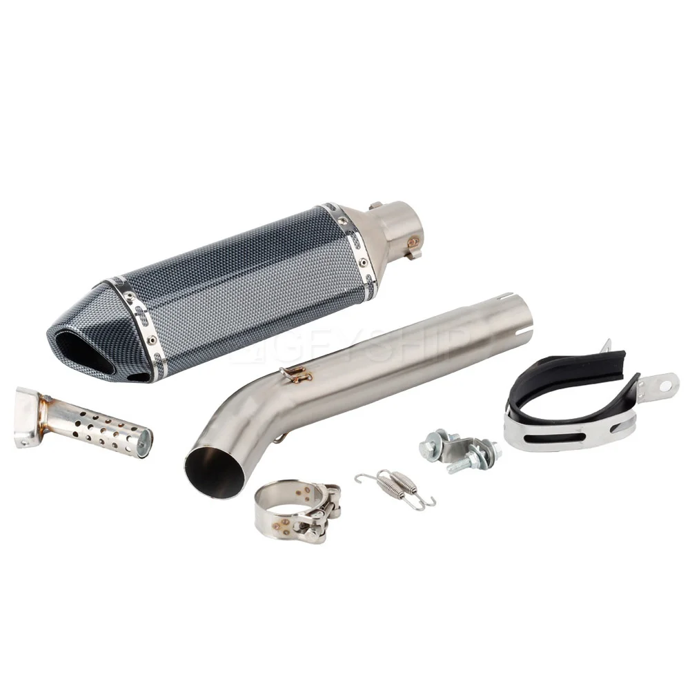 Voor Yamaha Yzf600r Thundercat 1995-2007 Fzr600r Genesis 1994-1996 Escape Slip-On Motorfiets Uitlaatdemper Met Mid Link Pipe