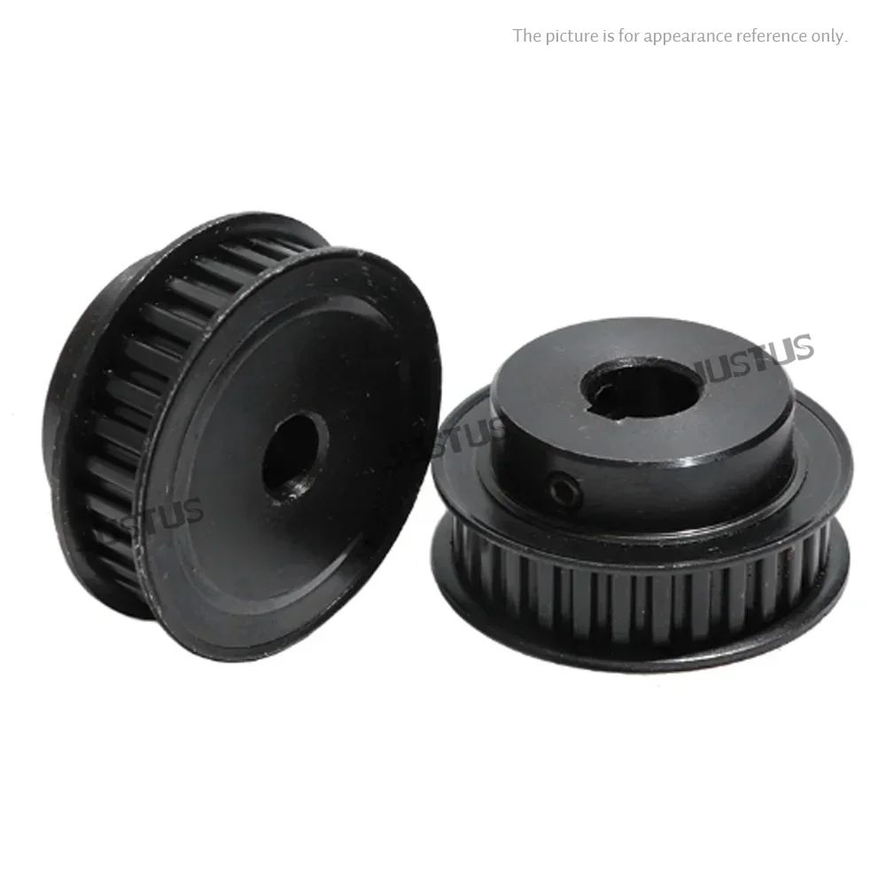 HTD 3M 30T-35 Teeth Black Steel Synchronous Wheels Bore 5-17mm BF Type Keyway Bore 3x1.4/4x1.8/5x2.3mm Timing Belt Width 10/15mm