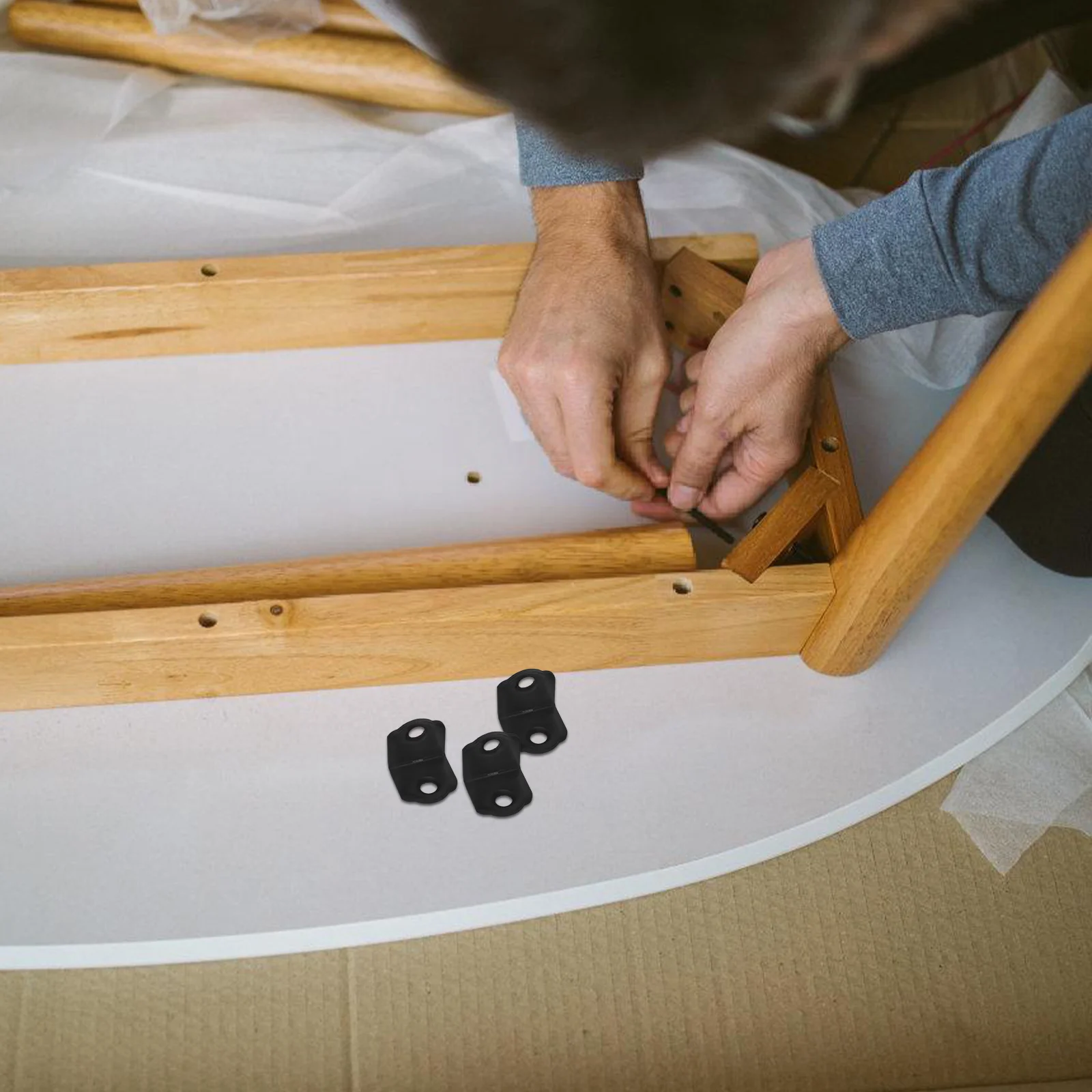 

20Pcs Stainless Steel L Brackets Heavy Duty Metal Corner Braces Shelf Support Right Angle Brackets for Wood Furniture