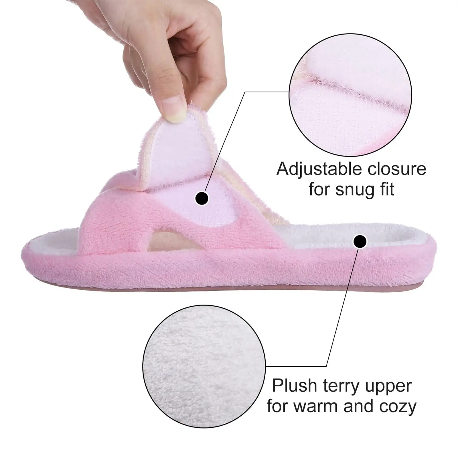 Bebealy 2024 Summer Women Slippers Indoor Soft Home Shoes Luxury Women\'s Sandals Open Toe Comfy Bedroom Shoes With Arch Support