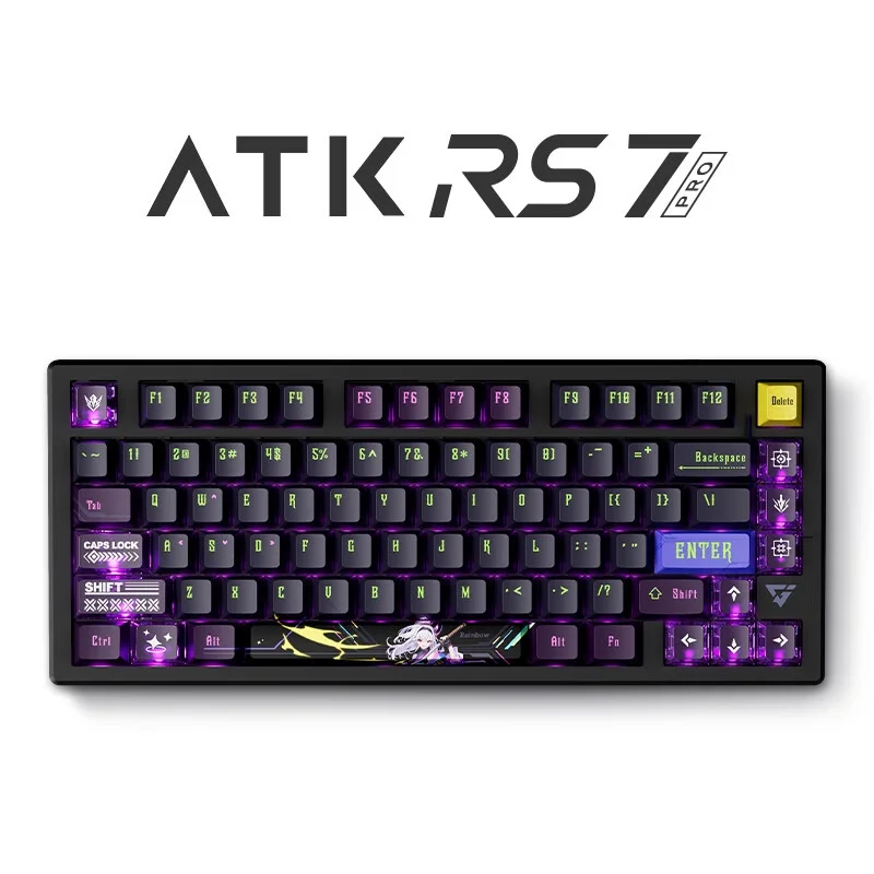 

Atk Rs7 Esports Magnetic Axis Keyboard, Wired Single-mode Game Mechanical Keyboard Aluminum Tuo Rgb Competitive Version 80 Keys